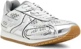 Steve Madden Pager Sneaker in Silver Multi at Nordstrom, Size 6.5