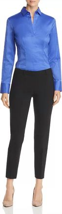HUGO BOSS Tiluna Fundamental Straight Wool Pants In Black