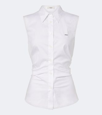Prada Cotton-blend poplin shirt