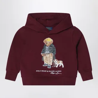 Polo Ralph Lauren Bordeaux cotton Polo Bear sweatshirt