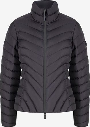 Moncler Taillierte kurze diagonal gesteppte Daunenjacke Grange
