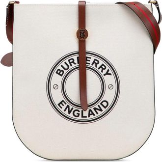 Burberry Pre-owned Cross Body Bags, female, Beige, Size: ONE SIZE Pre-owned Canvas Crossbody Bag