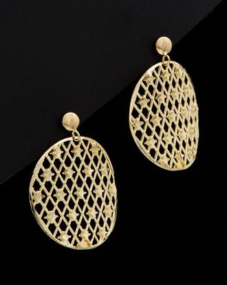 Italian Gold, Inc 14K Italian Gold Cut Filigree Circle Drop Earrings