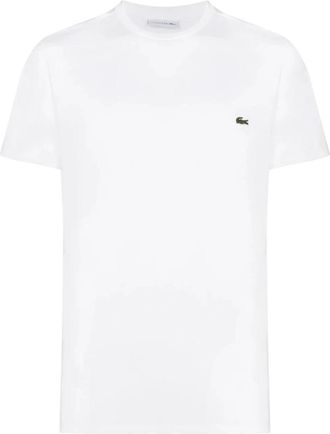Lacoste Pima Cotton T-Shirt - Heren - T-shirts - Wit - L - Katoen - Tops