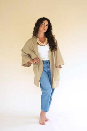 Kalalou Short Kimono With Front Pockets