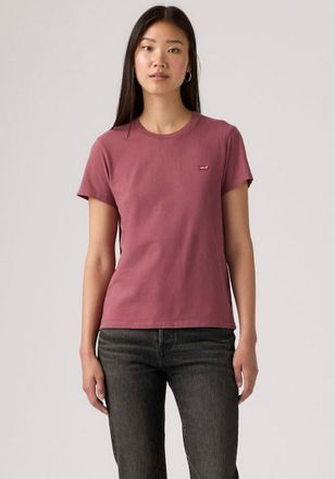 Levi's T-Shirt LEVIS TEE Minilogo, Damen, Gr. XL (42), crushed berry cotton, Jersey, Obermaterial: 100% Baumwolle, figurbetont h&uuml;ftlang, Rundhals, gerader Ab
