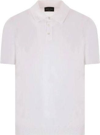 Roberto Collina Witte Polo Heren Collectie - Heren - Polos - Wit - L - Katoen - Tops