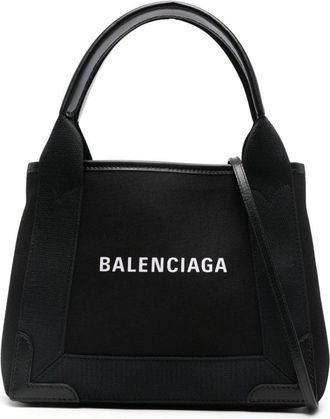 Balenciaga XS Cabas tote bag - women - Calf Leather/Fabric - OS - Black