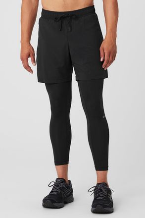 Alo | Stability 2-In-1 Pant in Black, Size: 2XL