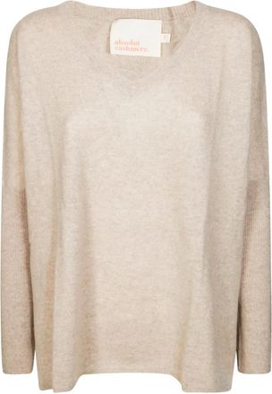 Absolut Cashmere Maglione Camille con scollo a V - Toni neutri