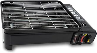 OEM Kit De Barbacoa Para Camping: Barbacoa Port&aacute;til Con Parrilla, Sart&eacute;n Para Parrilla Y Pinza Para Sart&eacute;n - Hornilla Port&aacute;til Para Camping