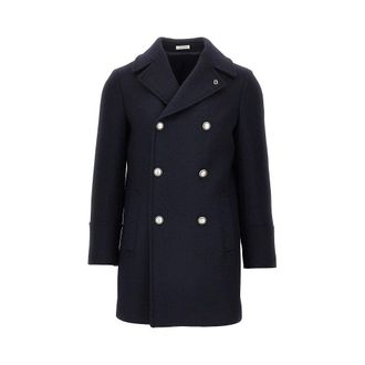Breras Milano Wool-blend double-breasted peacoat Man 48