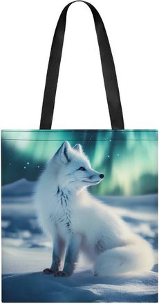 Generic Fox in Snowy Winter Wildlife Tote Bag for Women Men Shoulder Bags Purses Pouch Handbags