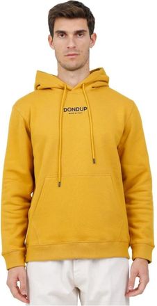 Dondup Regular hoodie van katoen - Heren - Hoodies - Geel - S - Katoen - Hoodies & sweatvesten