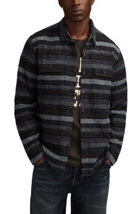 Lucky Brand Snow Heather Flannel Shirt in Blue Multi at Nordstrom, Size X-Large