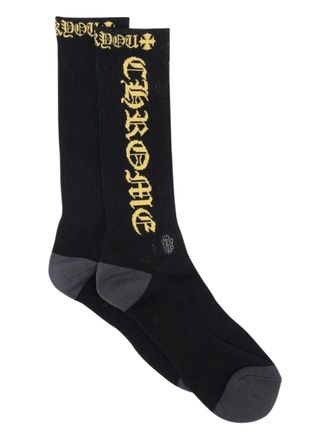 Chrome Hearts logo-lettering socks - Nero