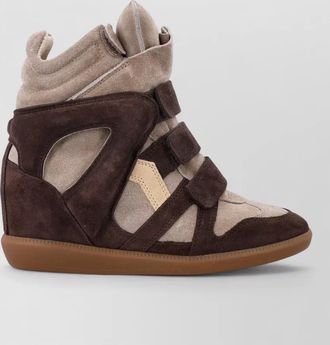 Isabel Marant leather high-top wedge sneakers