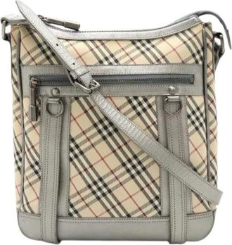 Burberry Pre-owned Cross Body Bags, female, Beige, Size: ONE SIZE Pre-owned Canvas Shoulder Bag