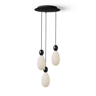 Daylight Italia L&aacute;mpara colgante negra de 3 luces