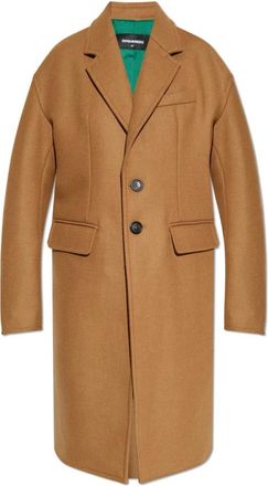 Dsquared2 Wollen jas - Dames - Mantel - Beige - 2XS - Wol - Jassen