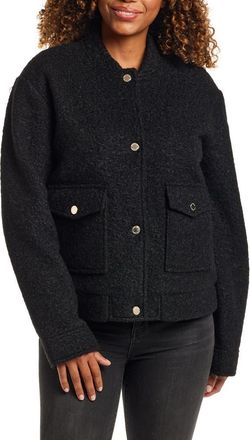 Gallery Bouclé Jacket in Black at Nordstrom, Size X-Large