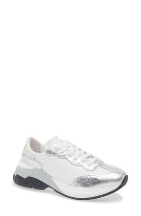 Mario Valentino Bella VLOGO Sneaker in White Silver at Nordstrom Rack, Size 6.5