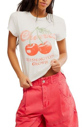 Free People Nova Organic Cotton Blend Graphic T-Shirt in Cherry Combo at Nordstrom, Size X-Small