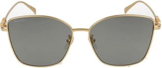 Gucci Goud Grijs Zonnebril Gg1805Sa Stijl - Dames - Accessoires - Geel - Maat: 60 MM