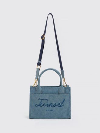 Twinset Borsa Twinset in canvas di cotone con stampa muccata