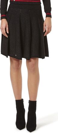 Philipp Plein pleated knit full flared lurex blend skirt Size S