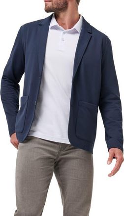 Travis Mathew Stretchknit Cotton Blend Blazer in Total Eclipse at Nordstrom, Size Xx-Large