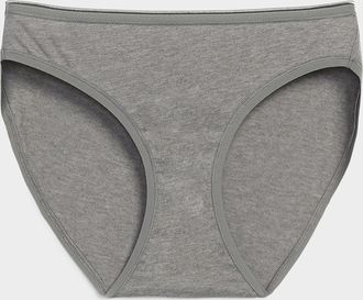 Miiyu Womens Plain stretch bikini panty Cotton