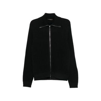 Zanone Ribbed-knit Zip-up Cardigan