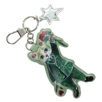 Gucci Pre-owned Sleutelhanger - Dames - Pre-owned - Groen - Maat: ONE Size Leer