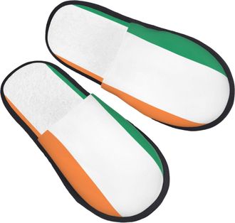 Generic Slippers Irish Flag Reusable Fuzzy Slippers Lightweight Anti-Slide Slipper For Women Ladies Bedroom L