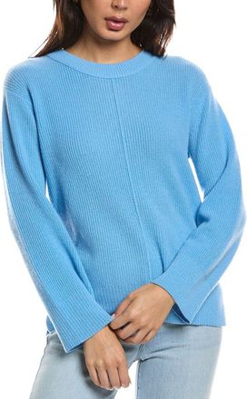 Fort&eacute; Cashmere Rib Easy Crewneck 100% Cashmere Sweater