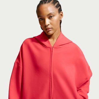 Nike Womens 24.7 ImpossiblySoft Full-Zip Hoodie in Red | IR1924-696