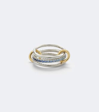 Spinelli Kilcollin Tigris sterling silver and 18kt gold ring with sapphires
