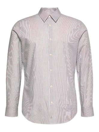Calvin Klein long-sleeved striped shirt - White