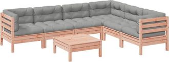 vidaXL Vidaxl - Set De Sof&aacute;s Jard&iacute;n 7 Pzas Con Cojines Madera Abeto Douglas