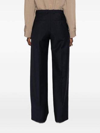 Jil Sander Wide-Leg Pressed Crease Trousers - Black
