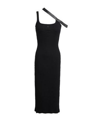 ワンピース COURREGES Woman Dress Black 125JR0586JS0194 9999 Courrèges Asymmetric Twist Crepe Mini Dress | Black