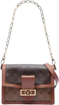 Louis Vuitton Pre-owned Dauphine Schoudertas - Dames - Vintage Schoudertas - Bruin - ONE Size - Leer - Vintage