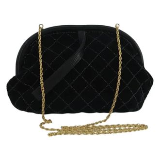 Bally Pre-owned Fabric shoulder-bags - Dames - Pre-owned - Zwart - Maat: ONE Size Velours