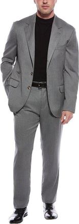 Brunello Cucinelli Mens Light Grey Wool Suit, Size 58