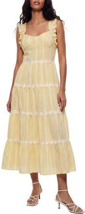 By Design Alabama Ruffle Sleeve Tiered Maxi Dress in Golden Haze at Nordstrom Rack, Size X-Small