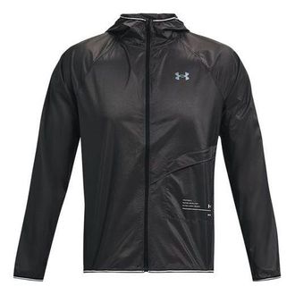 Under Armour Qualifier Storm Packable Jacket Black Grey 1326597-010