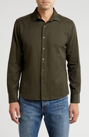 WESTZEROONE Baylor Button-Up Shirt in Olive at Nordstrom Rack, Size Xx-Large