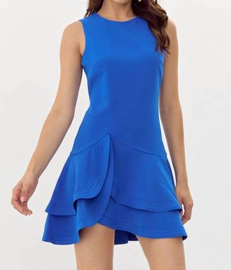 Adelyn Rae Grayson Tiered Mini Dress In Electric Indigo