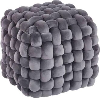 OEM P7-fx Puf De Terciopelo Gris